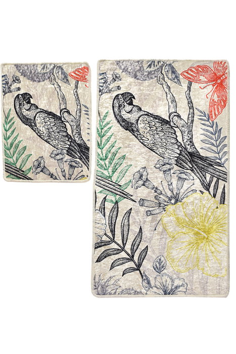 Mijölnir Juego de alfombras de baño Parrot Multicolor